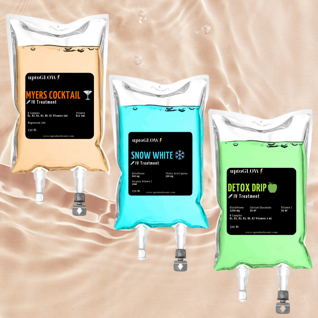 UptoGLOW Trio Bundle IV Drip Package for Energy, Detox & Radiant Ski uptodatebeauty UptoGLOW Trio Bundle IV Drip Package for Energy, Detox & Radiant Ski uptodatebeauty
