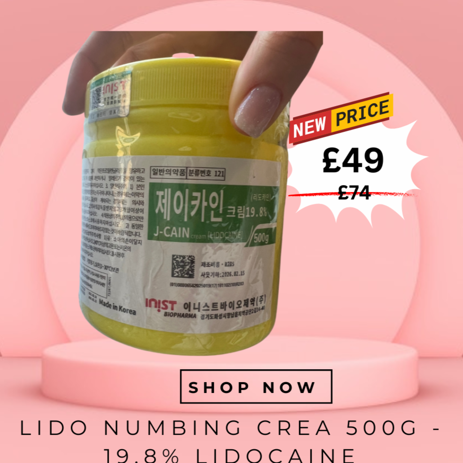 LIDO Numbing Cream for Aesthetic Procedures 500g - 19.8% Lidocaine