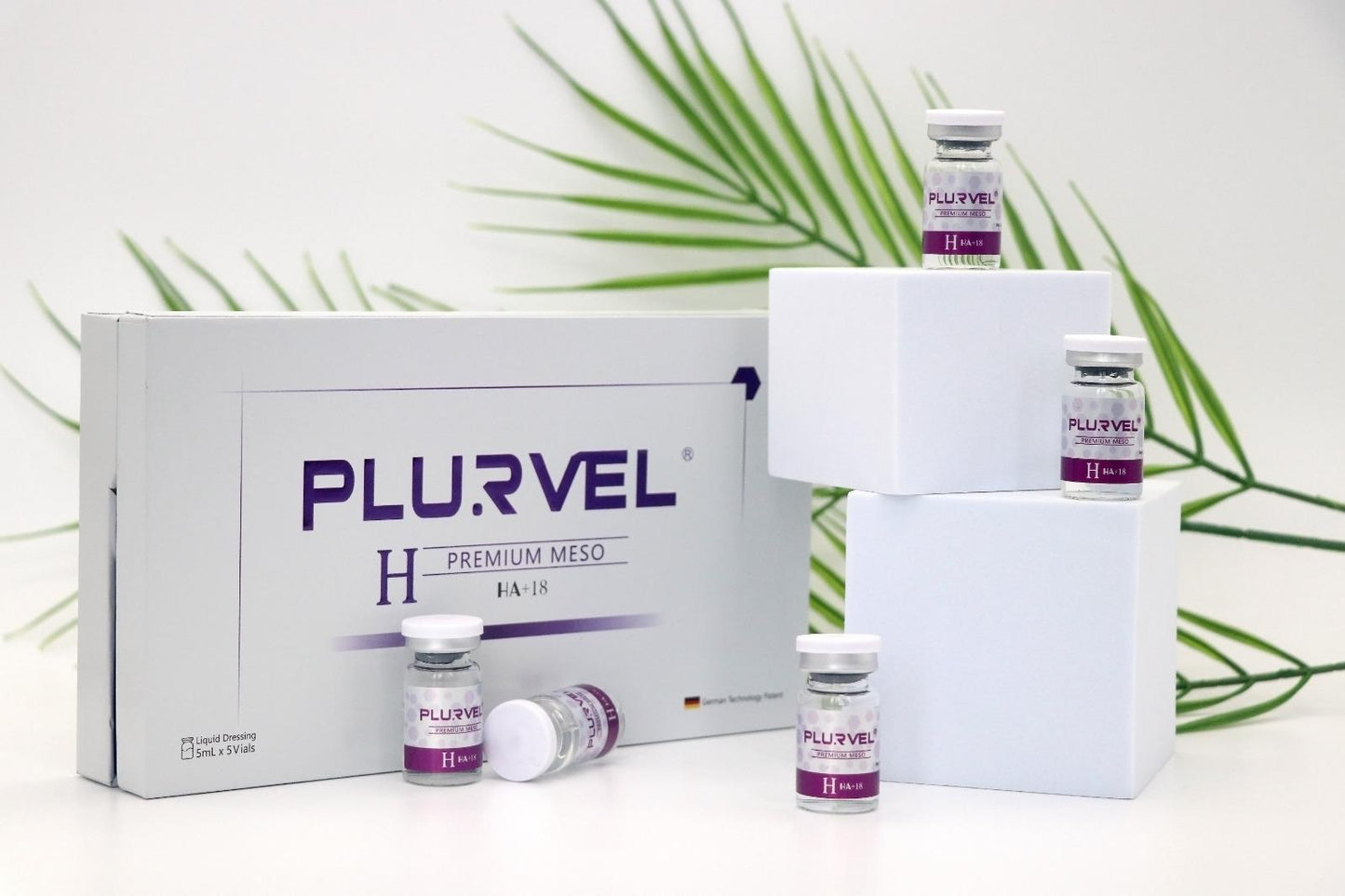 PLURVEL - HA+18 - PREMIUM MESO - (5 x 5ml Vials)