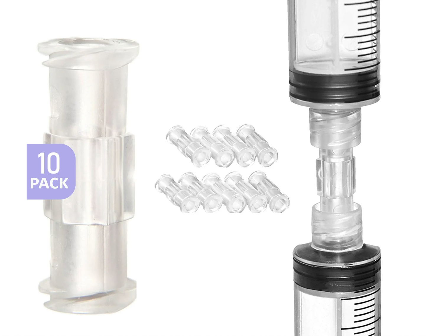 Sterile Luer Lock Syringe Adaptor Single Use Medical Connector