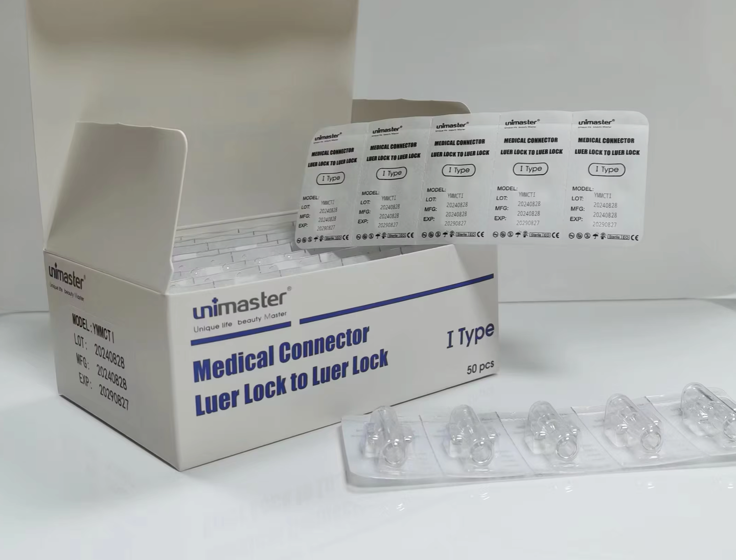 Sterile Luer Lock Syringe Adaptor Single Use Medical Connector