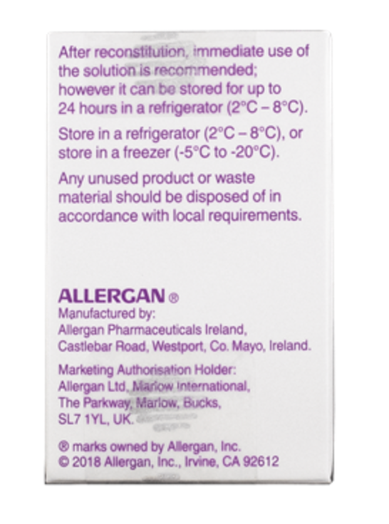 BOTOX® 100u -Single Pack - Botulinum Toxin Type A